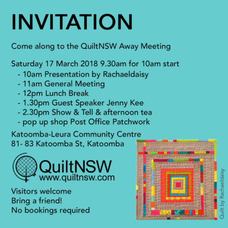 Invitation to the QuiltNSW Away Meeting