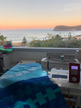 Quilting at Sunset