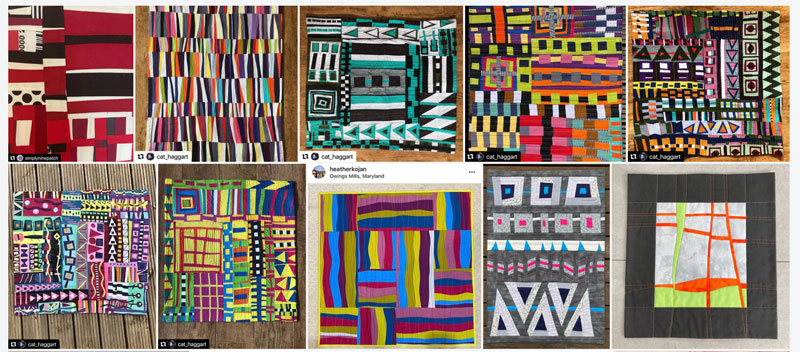 A selection of quilts from the Serendipity Student Gallery